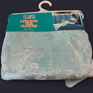 Mermaid Tail Blanket - Aqua and Silver